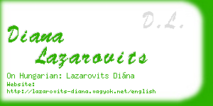 diana lazarovits business card